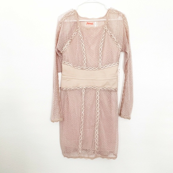 Free People Mixed Mesh Bodycon Dress - Picture 3 of 8